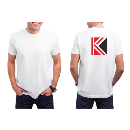 T-Shirt B&C E150 z dużym nadrukiem z tyłu